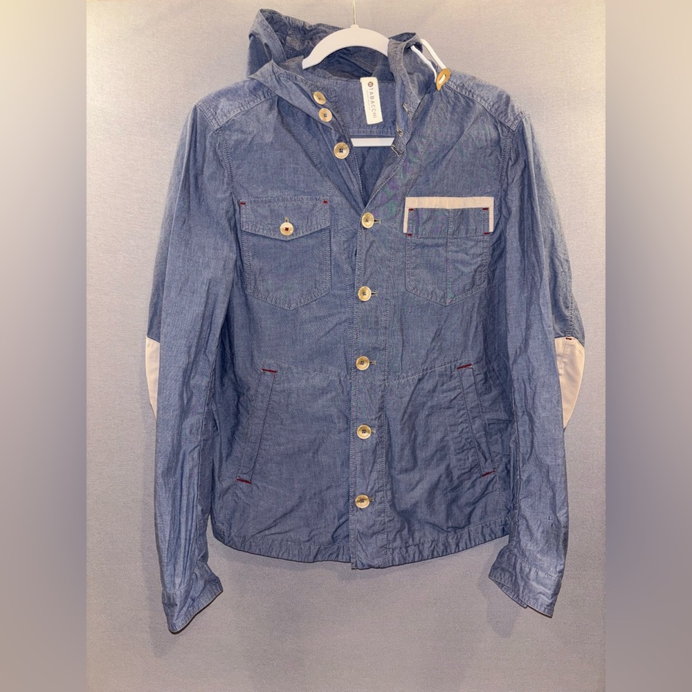 J.w. Tabacchi lightweight jacket men’s size 48 chambray type material